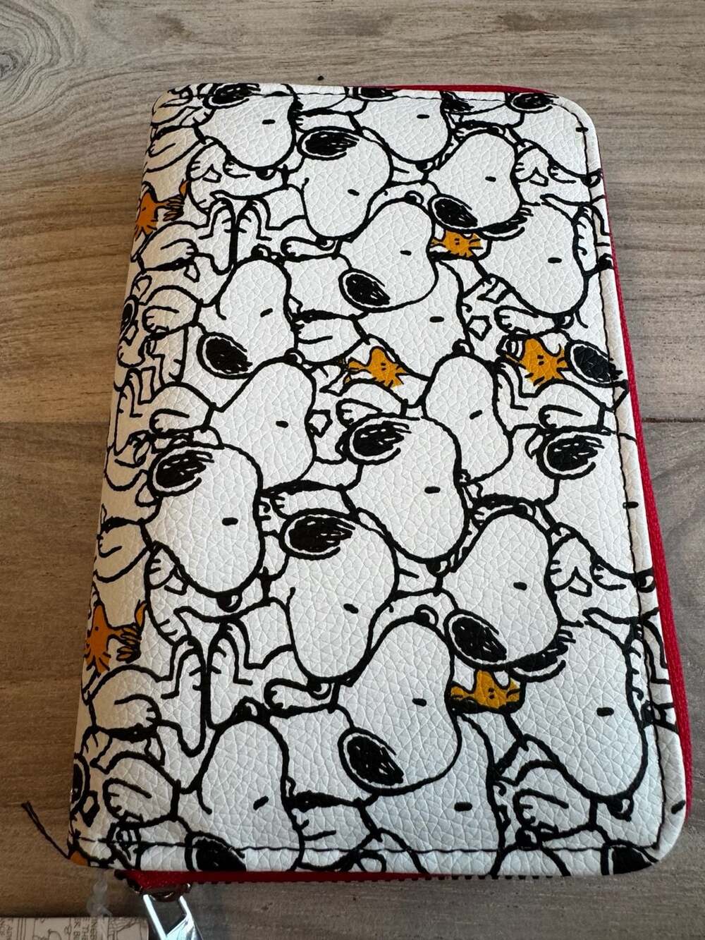 Peanuts Snoopy and Woodstock All Over Print Zip Around Wristlet Wallet - Picture 2 of 4